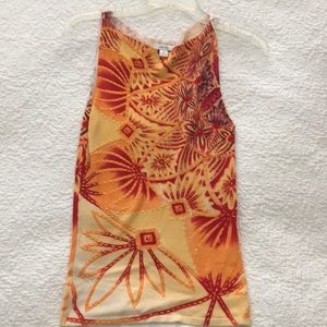 Fiery summer beaded top
